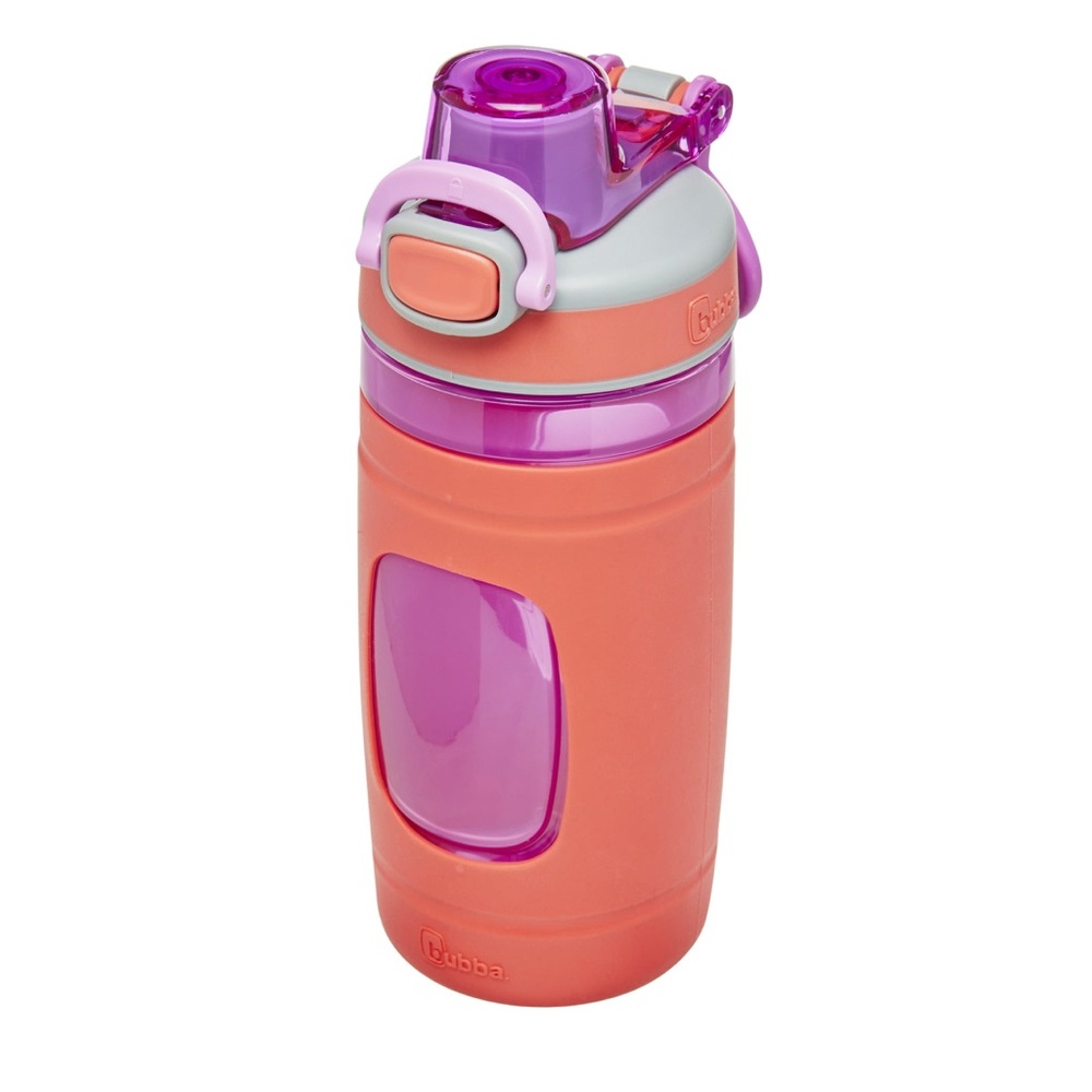 Bubba Flo Kids Water Bottle Wide Mouth Lid w/Silicone Sleeve-Coral,16 fl oz. NWT - Picture 4 of 5